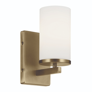 KK45495NBR Crosby 1 Bulb Wall Sconce - Natural Brass