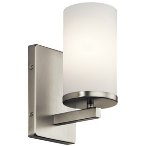 KK45495NI Crosby 1 Bulb Wall Sconce - Brushed Nickel