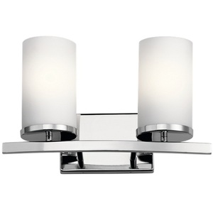 KK45496CH Crosby 2 Bulb Bathroom Lighting - Chrome