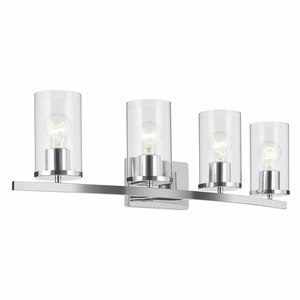 KK45498CHCLR Crosby 4 or More Bulb Bathroom Lighting - Chrome