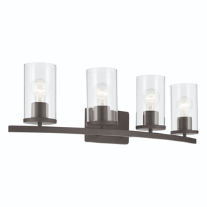 KK45498OZCLR Crosby 4 or More Bulb Bathroom Lighting - Olde Bronze