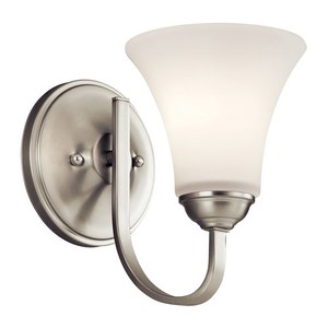 KK45504NIL18 Keiran 1 Bulb Wall Sconce - Brushed Nickel