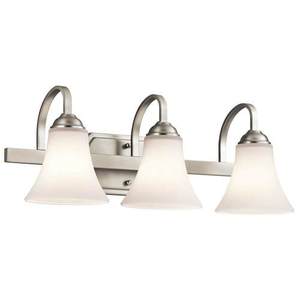 KK45513NI Keiran 3 Bulb Bathroom Lighting - Brushed Nickel