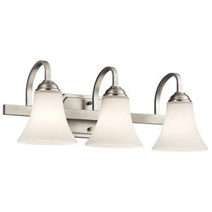 KK45513NIL18 Keiran 3 Bulb Bathroom Lighting - Brushed Nickel