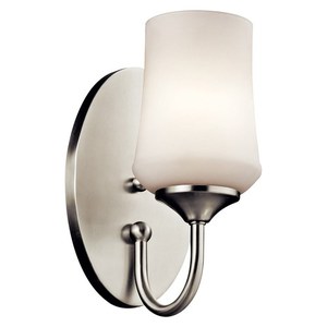 KK45568NIL18 Aubrey 1 Bulb Wall Sconce - Brushed Nickel