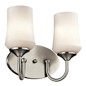 KK45569NI Aubrey 2 Bulb Bathroom Lighting - Brushed Nickel