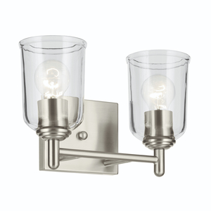 KK45573NICLR Shailene 2 Bulb Bathroom Lighting - Brushed Nickel