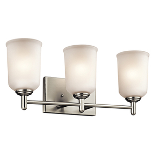 KK45574NI Shailene 3 Bulb Bathroom Lighting - Brushed Nickel