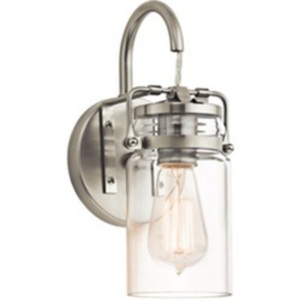 KK45576NI Brinley 1 Bulb Wall Sconce - Brushed Nickel