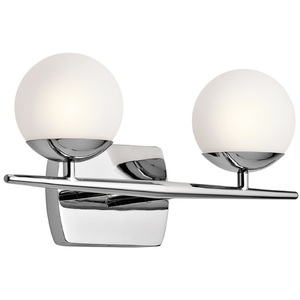 KK45581CH Jasper 2 Bulb Bathroom Lighting - Chrome