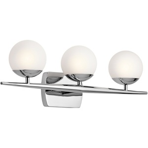 KK45582CH Jasper 3 Bulb Bathroom Lighting - Chrome