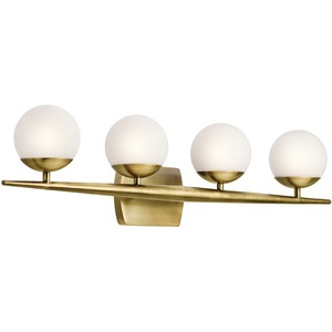 KK45583NBR Jasper 4 or More Bulb Bathroom Lighting - Natural Brass