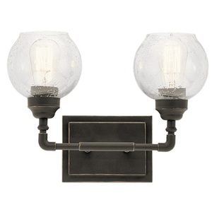 KK45591OZ Niles 2 Bulb Bathroom Lighting - Olde Bronze