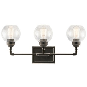 KK45592OZ Niles 3 Bulb Bathroom Lighting - Olde Bronze