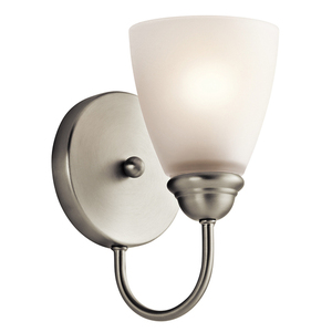 KK45637NI Jolie 1 Bulb Wall Sconce - Brushed Nickel