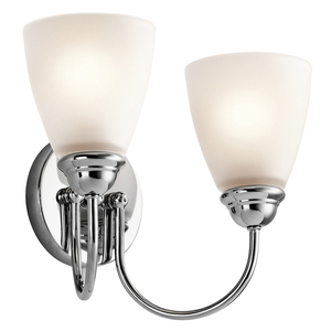 KK45638CH Jolie 2 Bulb Bathroom Lighting - Chrome