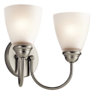 KK45638NI Jolie 2 Bulb Bathroom Lighting - Brushed Nickel