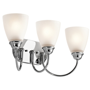 KK45639CH Jolie 3 Bulb Bathroom Lighting - Chrome