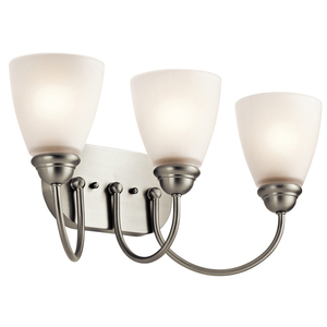 KK45639NI Jolie 3 Bulb Bathroom Lighting - Brushed Nickel