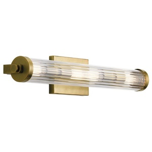 KK45649NBR Azores 3 Bulb Bathroom Lighting - Natural Brass