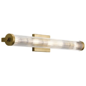 KK45650NBR Azores 4 or More Bulb Bathroom Lighting - Natural Brass