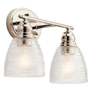 KK45696PN Karmarie 2 Bulb Bathroom Lighting - Polished Nickel