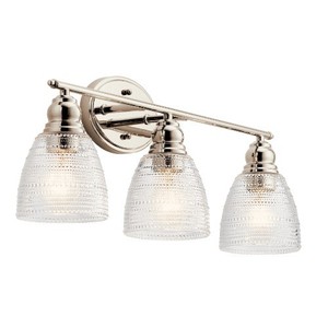 KK45697PN Karmarie 3 Bulb Bathroom Lighting - Polished Nickel