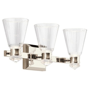 KK45712PNLED Kayva 3 Bulb Bathroom Lighting - Polished Nickel