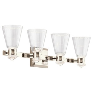 KK45713PNLED Kayva 4 or More Bulb Bathroom Lighting - Polished Nickel