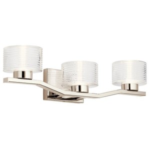 KK45723PNLED Lasus 3 Bulb Bathroom Lighting - Polished Nickel