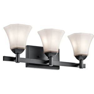 KK45733BK Serena 3 Bulb Bathroom Lighting - Black