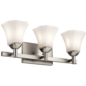 KK45733NI Serena 3 Bulb Bathroom Lighting - Brushed Nickel