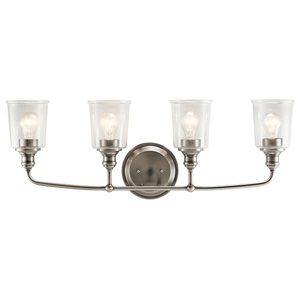 KK45748CLP Waverly 4 or More Bulb Bathroom Lighting - Classic Pewter