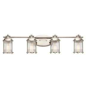 KK45773PN Ashland Bay 4 or More Bulb Bathroom Lighting - Polished Nickel