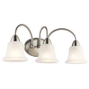 KK45883NI Nicholson 3 Bulb Bathroom Lighting - Brushed Nickel