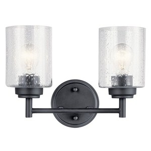 KK45885BK Winslow 2 Bulb Bathroom Lighting - Black