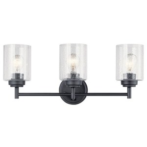 KK45886BK Winslow 3 Bulb Bathroom Lighting - Black