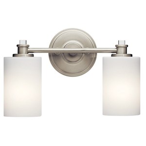 KK45922NIL18 Joelson 2 Bulb Bathroom Lighting - Brushed Nickel