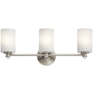 KK45923NI Joelson 3 Bulb Bathroom Lighting - Brushed Nickel