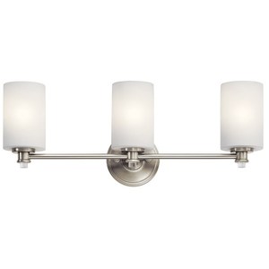 KK45923NIL18 Joelson 3 Bulb Bathroom Lighting - Brushed Nickel