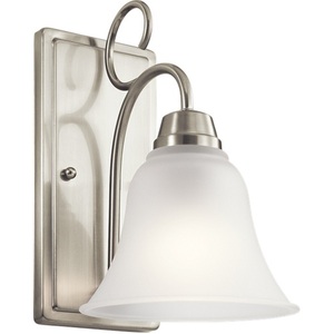 KK45938NI Bixler 1 Bulb Wall Sconce - Brushed Nickel