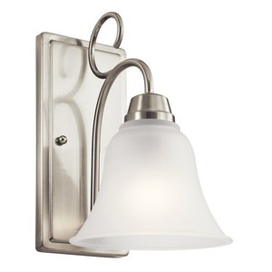 KK45938NIL18 Bixler 1 Bulb Wall Sconce - Brushed Nickel