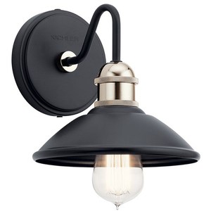 KK45943BK Clyde 1 Bulb Wall Sconce - Black