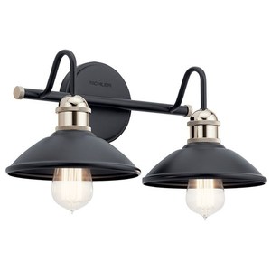 KK45944BK Clyde 2 Bulb Bathroom Lighting - Black