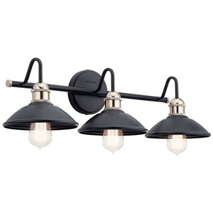 KK45945BK Clyde 3 Bulb Bathroom Lighting - Black