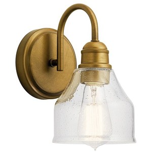 KK45971NBR Avery 1 Bulb Wall Sconce - Natural Brass