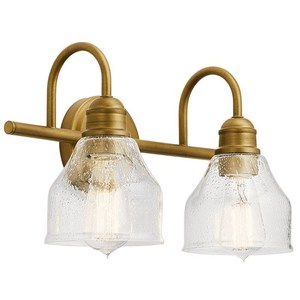 KK45972NBR Avery 2 Bulb Bathroom Lighting - Natural Brass