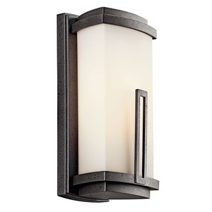 KK49110AVI Leeds Entrance Outdoor Wall Light - Anvil Iron