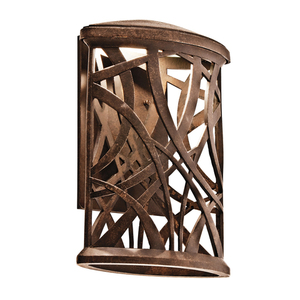 KK49248AGZLED MAYA PALM Entrance Outdoor Wall Light - Aged Bronze