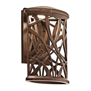 KK49249AGZLED MAYA PALM Entrance Outdoor Wall Light - Aged Bronze